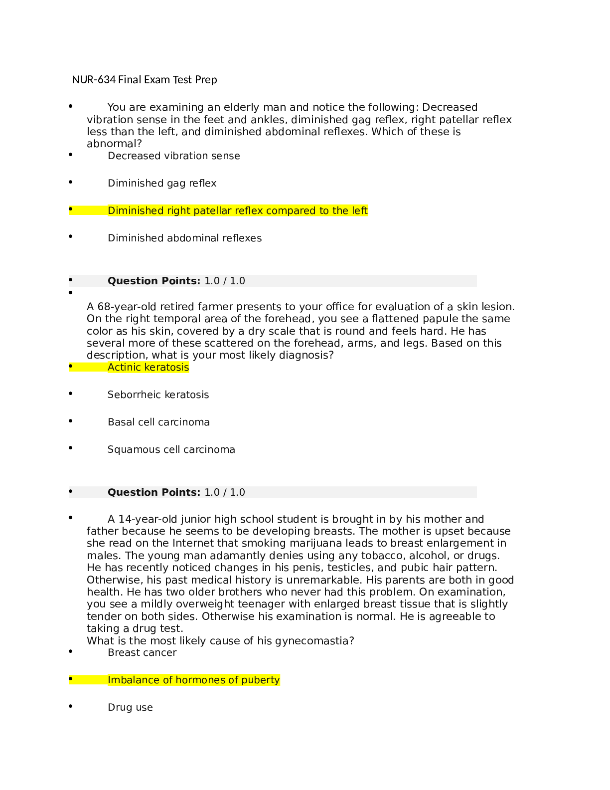 Preview image for NUR-634 Final Exam Test Prep